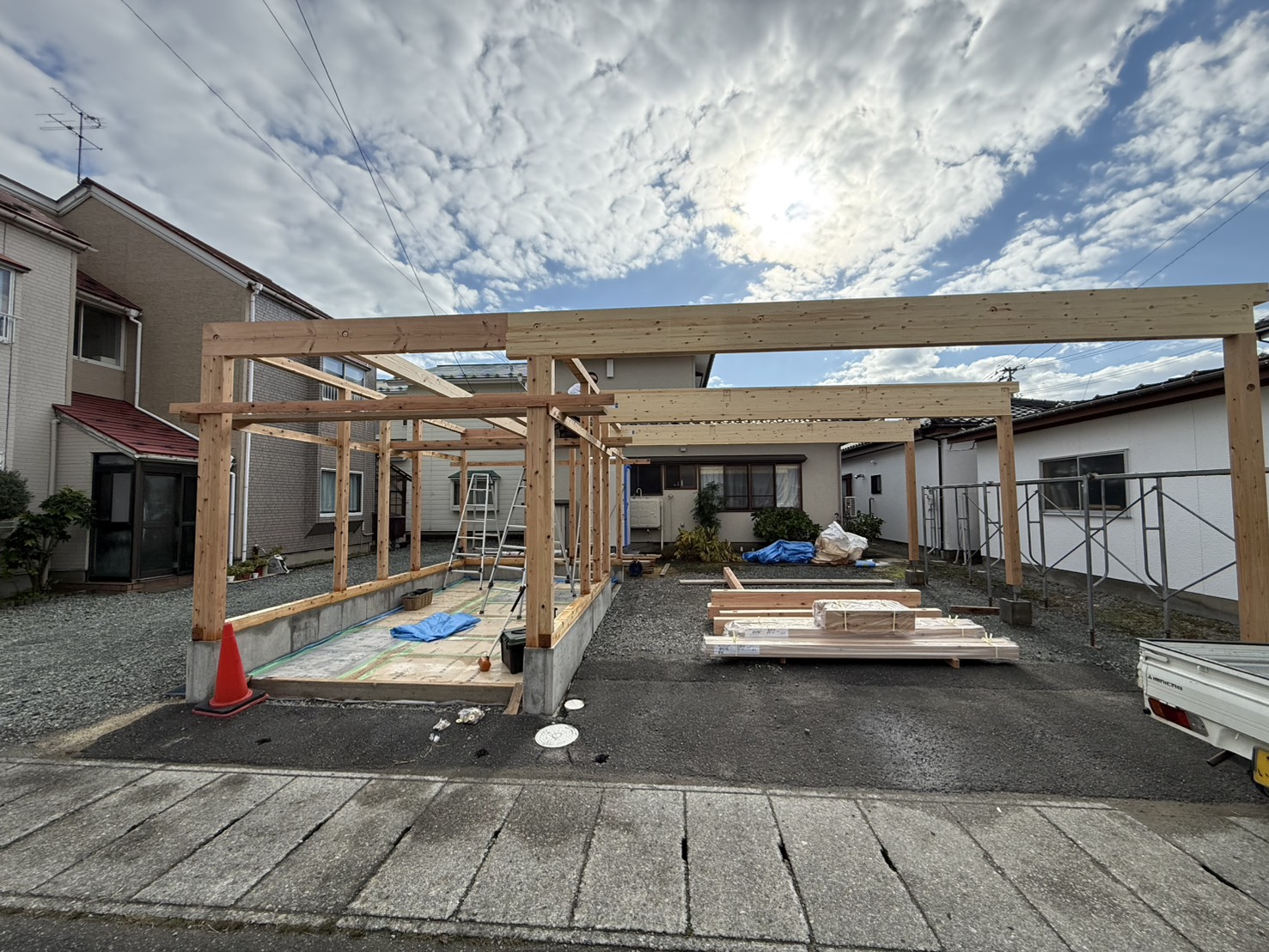 鶴岡市稲生町地内／ガレージ工事